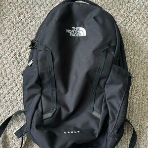 North face black backpack